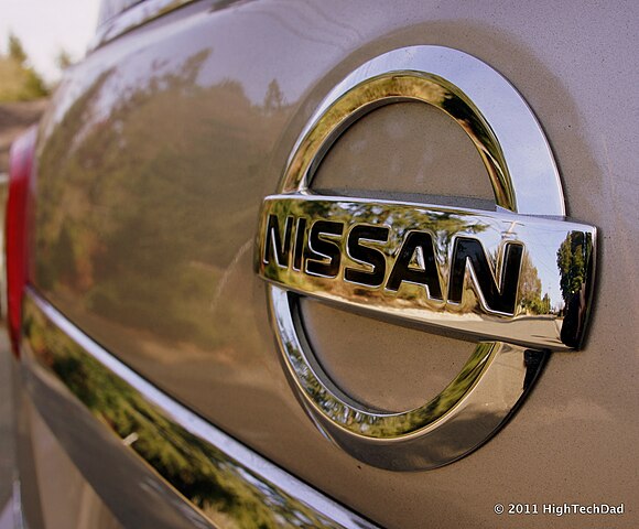 Nissan logo emblem displayed on a vehicle